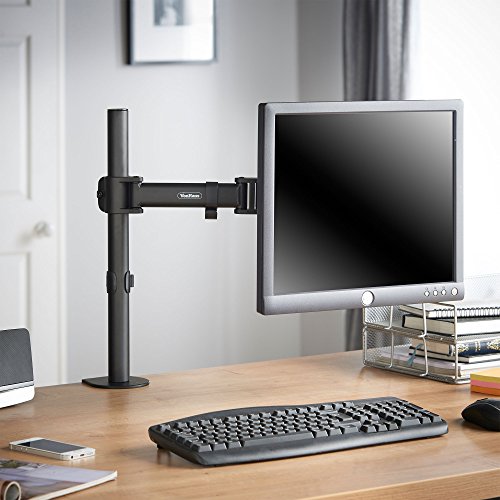 VonHaus-Single-Arm-LCD-LED-Monitor-Desk-Mount-Bracket-for-13-27-Screens-with-45-Tilt-360-Rotation-180-Pull-Out-Swivel-Arm-Max-VESA-100x100-Free-2-Year-Warranty-0-0