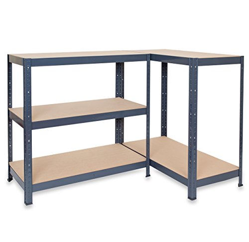 Pack-of-3-Extra-Deep-STORALEX-Garage-Shelving-Racking-Units--UKs-Bestselling-Garage-Storage-Shelves-600mm-Deep-Version-200kg-Per-Shelf-Evenly-Distributed-5-Tier-Shelf-Unit-Metal-MDF-Boltless-Assembly--0-5