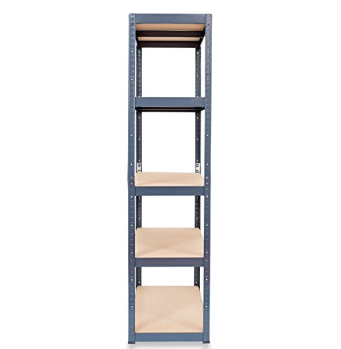 Pack-of-3-Extra-Deep-STORALEX-Garage-Shelving-Racking-Units--UKs-Bestselling-Garage-Storage-Shelves-600mm-Deep-Version-200kg-Per-Shelf-Evenly-Distributed-5-Tier-Shelf-Unit-Metal-MDF-Boltless-Assembly--0-6
