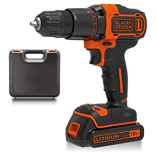 BLACKDECKER-18V-Cordless-2-Gear-Hammer-Drill-with-Kitbox-and-15Ah-Lithium-Ion-Battery-0