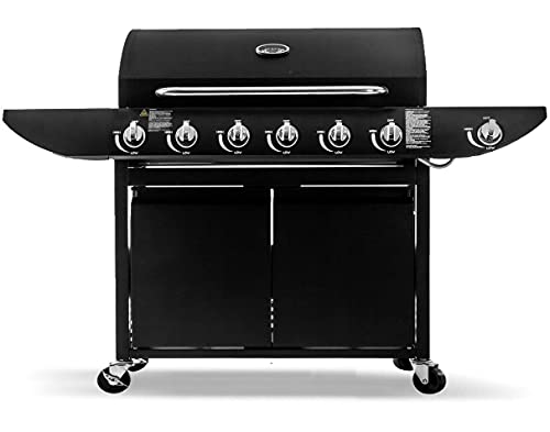Deluxe-61-Gas-Burner-Grill-BBQ-Barbecue-Side-Burner-Storage-Garden-Black-0