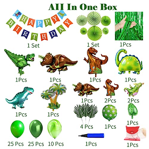 Gerlish-Dinosaur-Birthday-Party-Decorations-Dinosaur-Party-Supplies-Dinosaur-Balloons-for-Kids-Birthday-Theme-Party-Favors-0-3