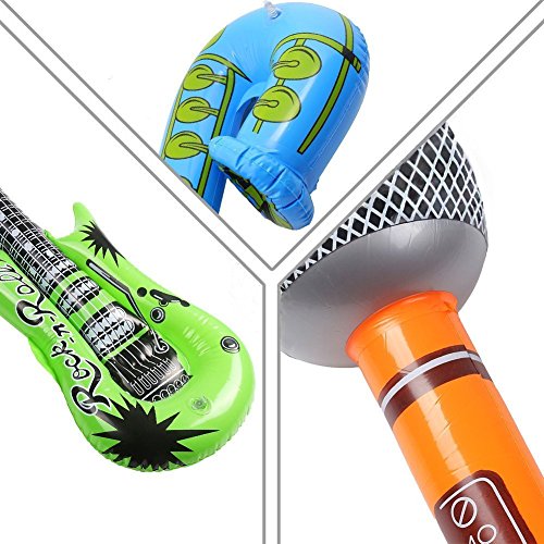 Yojoloin-Jumbo-12PCS-Inflatable-Guitar-Saxophone-Microphone-Balloons-Fun-Musical-Instruments-Accessories-For-Birthday-Party-Supplies-Favors-Photo-Booth-Props-Random-Color-12-PCS-0-2